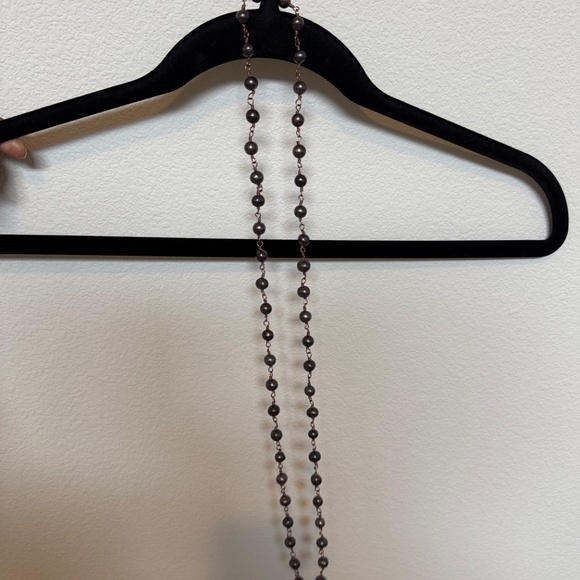 Black Beaded Necklace - Picture 3 of 3